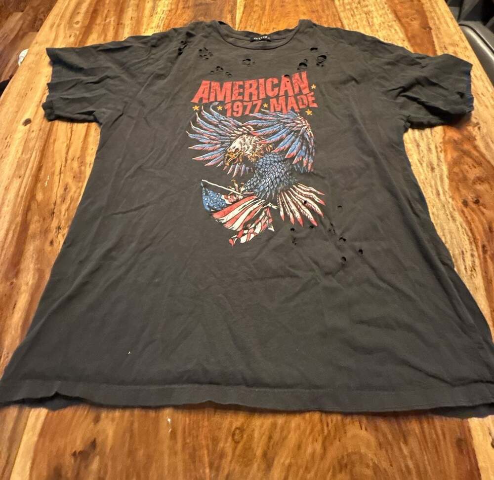 Zutter American Made 1977 Distressed Eagle Graphic Tee #4thofjuly